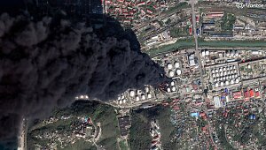 Rusijoje dega Tuapsės uostas 