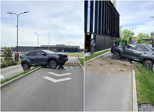 Vilnietės pirmadienis prasidėjo avarija: tviskančiu automobiliu &ndash; į dviračių parduotuvės vitriną
