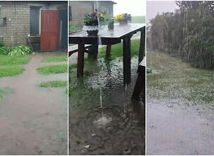 Per Lietuvą slenka audringi orai: perkūnija, smarkios liūtys su kru&scaron;a