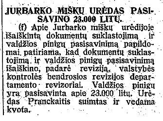 „Lietuvos aido“ 1934 m. birželio 6 d. straipsnis