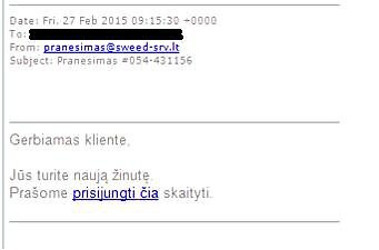 „Swedbank“ nuotr./Nuoroda į suklastotą puslapį