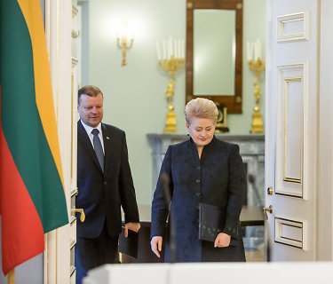 Saulius Skvernelis ir Dalia Grybauskaitė