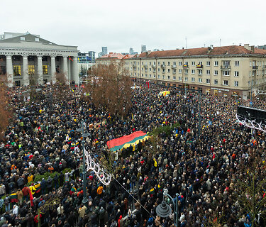Protestas &bdquo;&Scaron;alin rankas nuo laisvo žodžio&ldquo;
