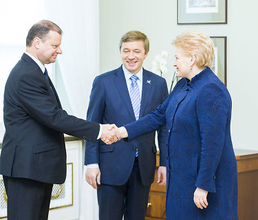 Saulius Skvernelis, Ramūnas Karbauskis ir Dalia Grybauskaitė