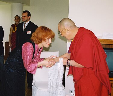 Dalai Lama ir ra&scaron;ytoja, Tibeto rėmėja Jurga Ivanauskaitė