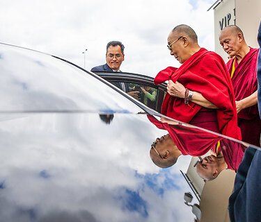 Dalai Lamos pasitikimas Vilniaus oro uoste