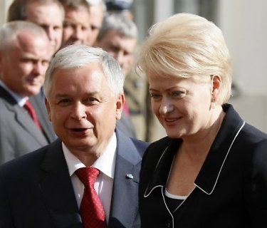 Dalia Grybauskaitė ir Lechas Kaczynskis