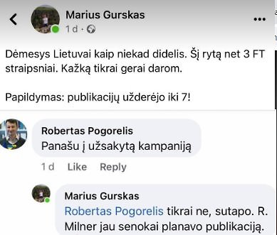 Mariaus Gursko įrašai feisbuke