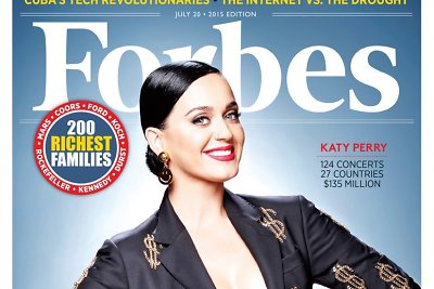 Katy Perry papuošė „Forbes“ viršelį