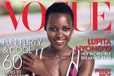 „Oskaro“ laureatė ir gražiausia pasaulio moteris Lupita Nyong'o pirmą kartą pateko ant „Vogue“ viršelio