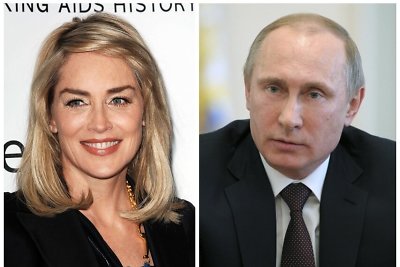 Vokietijos spauda šaiposi iš Vladimiro Putino: Rusijos prezidentas bando merginti aktorę Sharon Stone