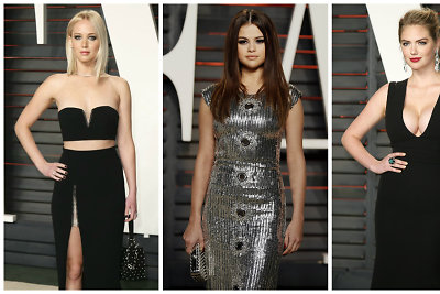 Jennifer Lawrence, Selena Gomez ir Kate Upton