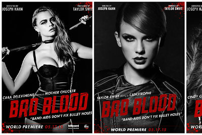 Taylor Swift pristatė vaizdo klipą „Bad Blood“ su ryškiausiomis pramogų pasaulio žvaigždėmis