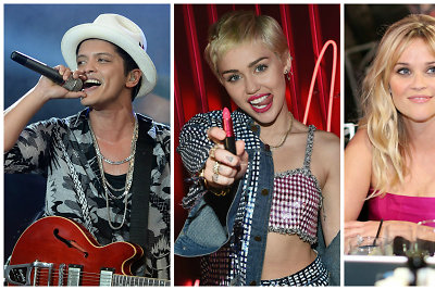 Bruno Marsas, Miley Cyrus, Reese Witherspoon ir Helen Mirren