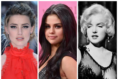 Amber Heard, Selena Gomez ir Marilyn Monroe