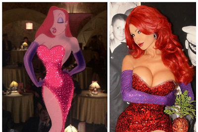 Animacinė herojė Jessica Rabbit ir jos antrininkė Cassandra Cass