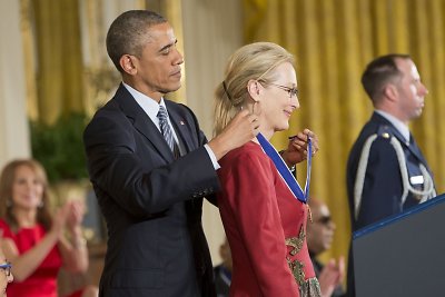 Barackas Obama ir Meryl Streep