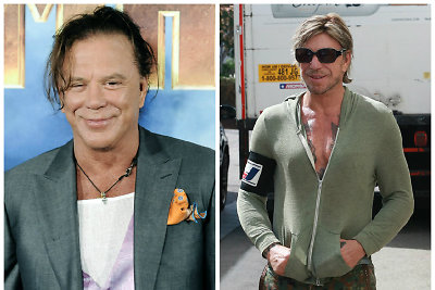 Plastinių operacijų sudarkytas Mickey Rourke'as pamažu atgauna savo tikrąjį veidą