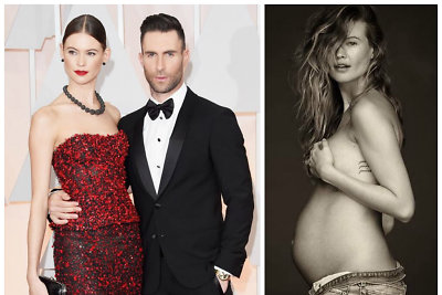 „Maroon 5“ vokalistas pasidalino intymia nėščios žmonos Behati Prinsloo nuotrauka