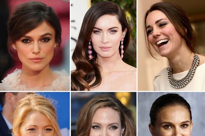 Keira Knightley, Megan Fox, Kembridžo hercogienė Catherine, Blake Lively, Angelina Jolie, Natalie Portman