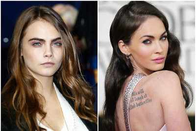 Cara Delevingne ir Megan Fox