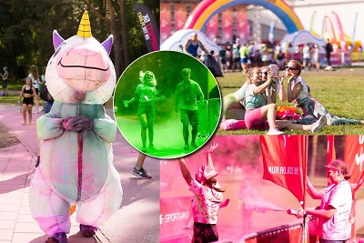 Vilnių nudažė jubiliejinis „The Color Run“ bėgimas: Vingio parke – spalvinga vienaragių šventė