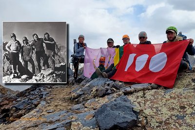 Lietuvos alpinistų senjorų klubo nariai įkopė į Vilniaus viršukalnę Tadžikistane