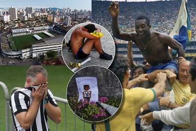 Brazilija atsisveikina su futbolo karaliumi Pele: prie stadiono – viešos budynės