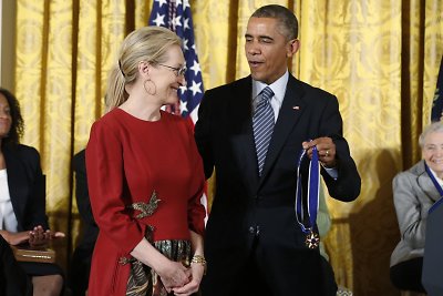 Meryl Streep ir Barackas Obama