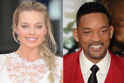 Jaunutė aktorė Margot Robbie gandus apie romaną su vedusiu Willu Smithu vadina absoliučia nesąmone