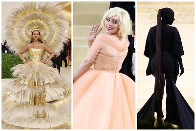 „Met gala“ raudojono kilimo perlai: nuo princesės Billie Eillish iki ateivį primenančios Kim Kardashian