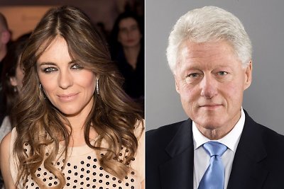 Elizabeth Hurley neigia turėjusi romaną su buvusiu JAV prezidentu Billu Clintonu