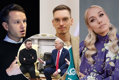 Linas Kojala, Mantas Bertulis, Indrė Stonkuvienė, Volodymiro Zelenskio ir Donaldo Trumpo susitikimas