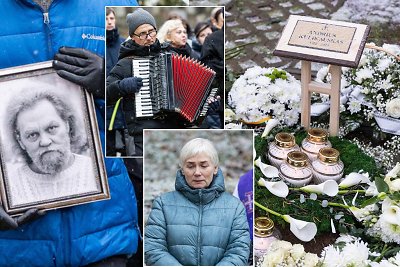 Menininkų kalnelyje palaidotas maestro A.Kulikauskas: kapinėse – baltų žiedų jūra ir ašaros