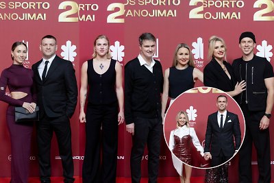 Vilniuje – Metų apdovanojimų ceremonija: raudonas kilimas nutiestas sporto elitui