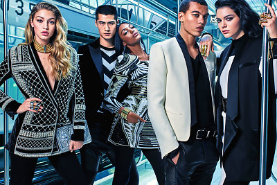 „Balmain X H&M“ kolekcijos modeliai