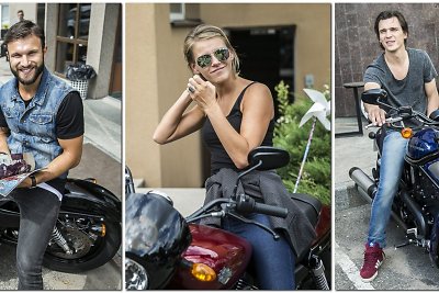 Garsenybės išbandė naujus „Harley Davidson“ motociklus: su vėju prasilėkė Vilniaus gatvėmis