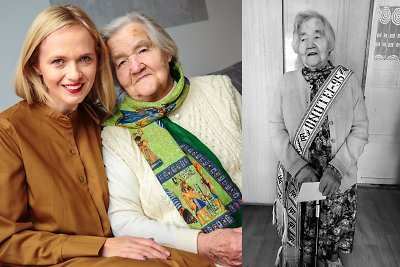 Živilė Kropaitė-Basiulė su močiute