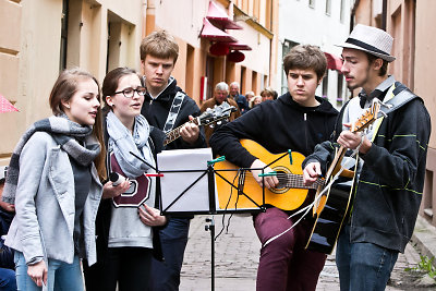 Gatvės muzikos dienos Vilniuje akimirka