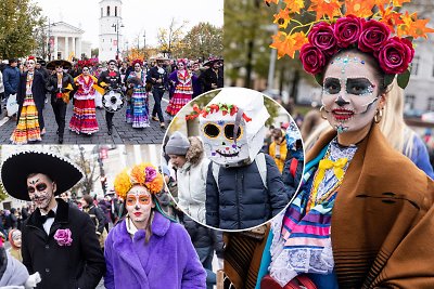 Vilnių „šiurpino“ pirmoji meksikietiška Mirusiųjų diena: neįprasti kostiumai ir griausmingi šokiai