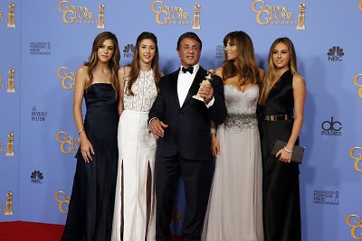 Sylvesteris Stallone su žmona Jennifer Flavin ir dukromis Sistine, Scarlet ir Sophia