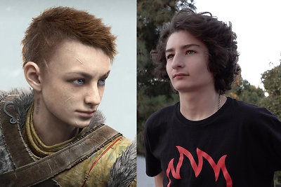 Sunny Suljic ir jo personažas žaidime „God of War“