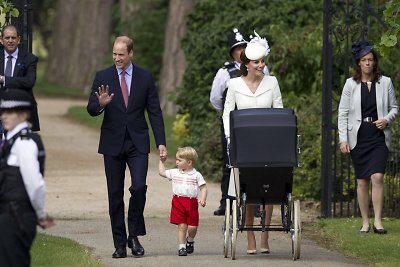 Princas Williamas ir Kembridžo hercogienė Catherine su vaikais