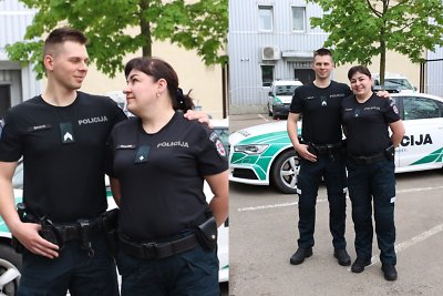 Iš kartos – į kartą: mama Giedrė įkvėpė sūnų Deividą tapti policijos pareigūnu