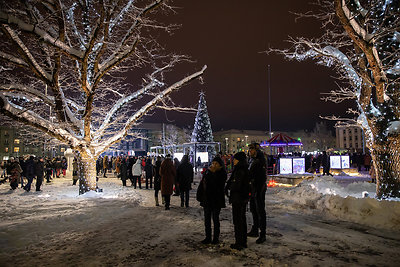 Kalėdų eglės įžiebimas Šiauliuose