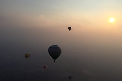 Katažina ir Deivydas Zvonkai skrido oro balionu