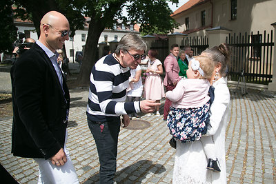 Algirdas Radzevičius, Žilvinas Žvagulis ir Ineta Puzaraitė-Žvagulienė su dukra Barbora