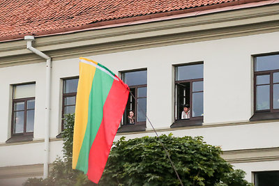 Lietuvos krepšinio rinktinės sutikimas Vilniaus Rotušės aikštėje