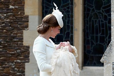 Kembridžo hercogienė Catherine su dukra princese Charlotte