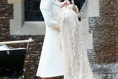 Kembridžo hercogienė Catherine su dukra princese Charlotte